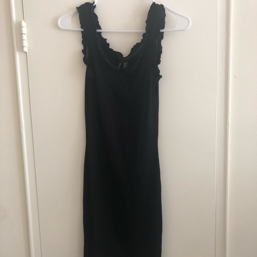 Vero Moda Black Midi Dress Size 0-2 XS Brand New